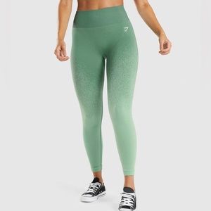 Gymshark Adapt Green Ombre Seamless Leggings